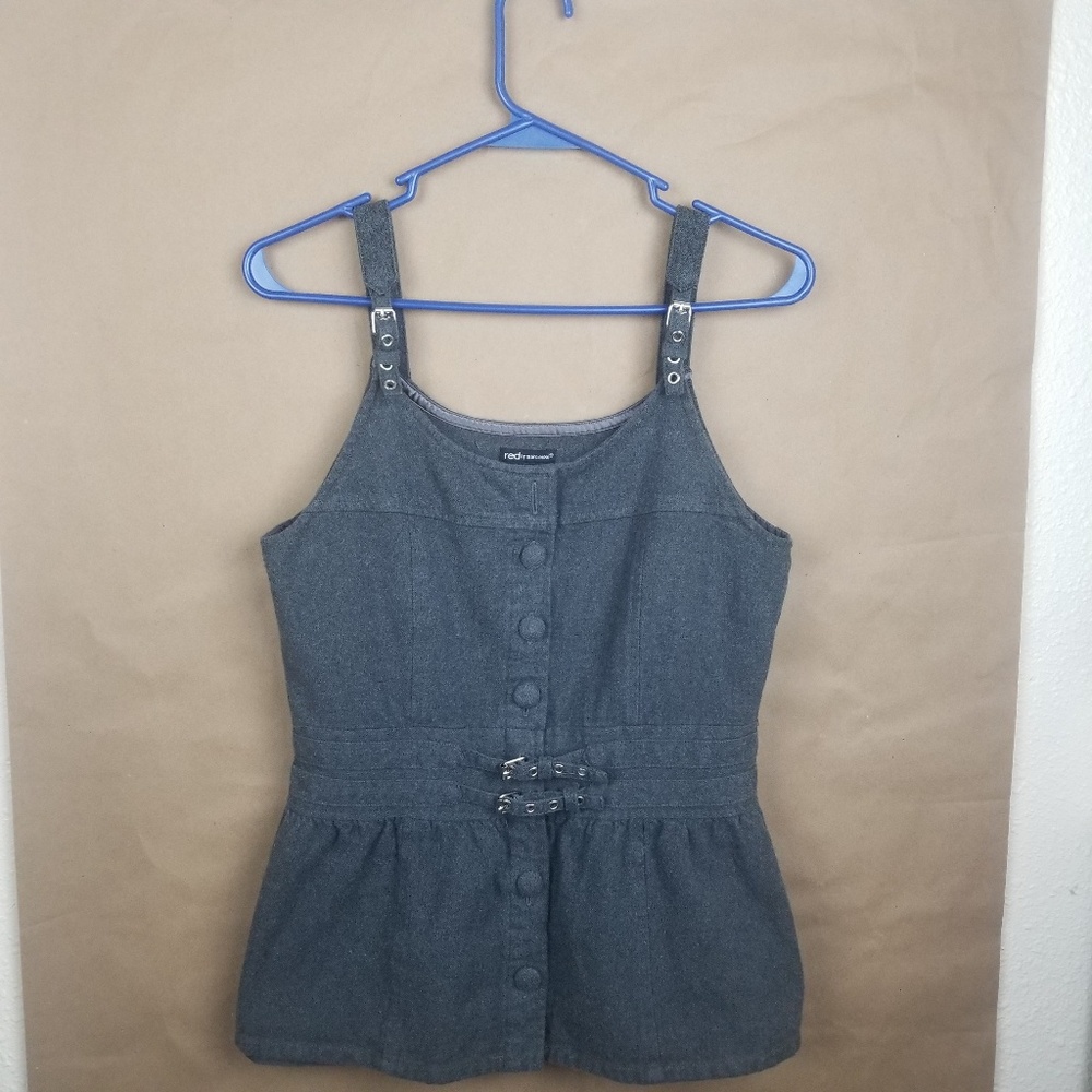 Cute Marc Ecko Red Pemplum Top Medium